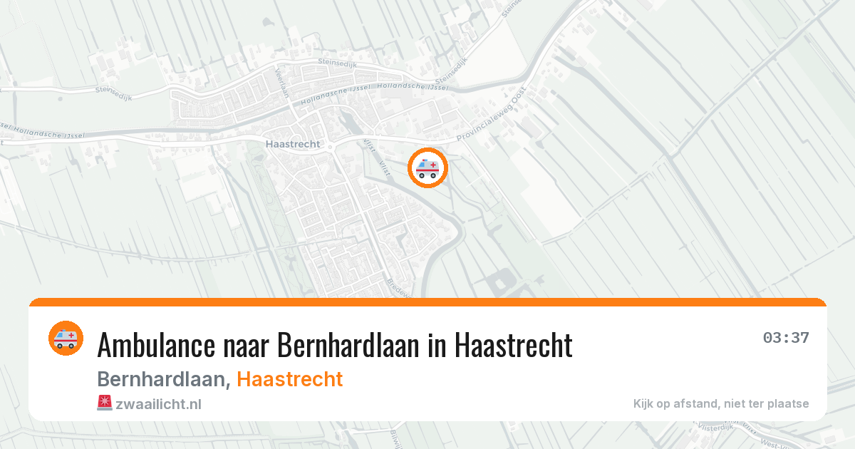 Ambulance naar Bernhardlaan in Haastrecht — 17 jul 2026