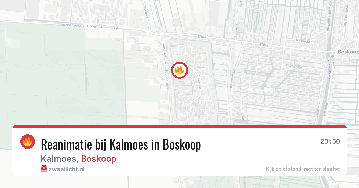 Reanimatie bij Kalmoes in Boskoop — 17 jun 2026