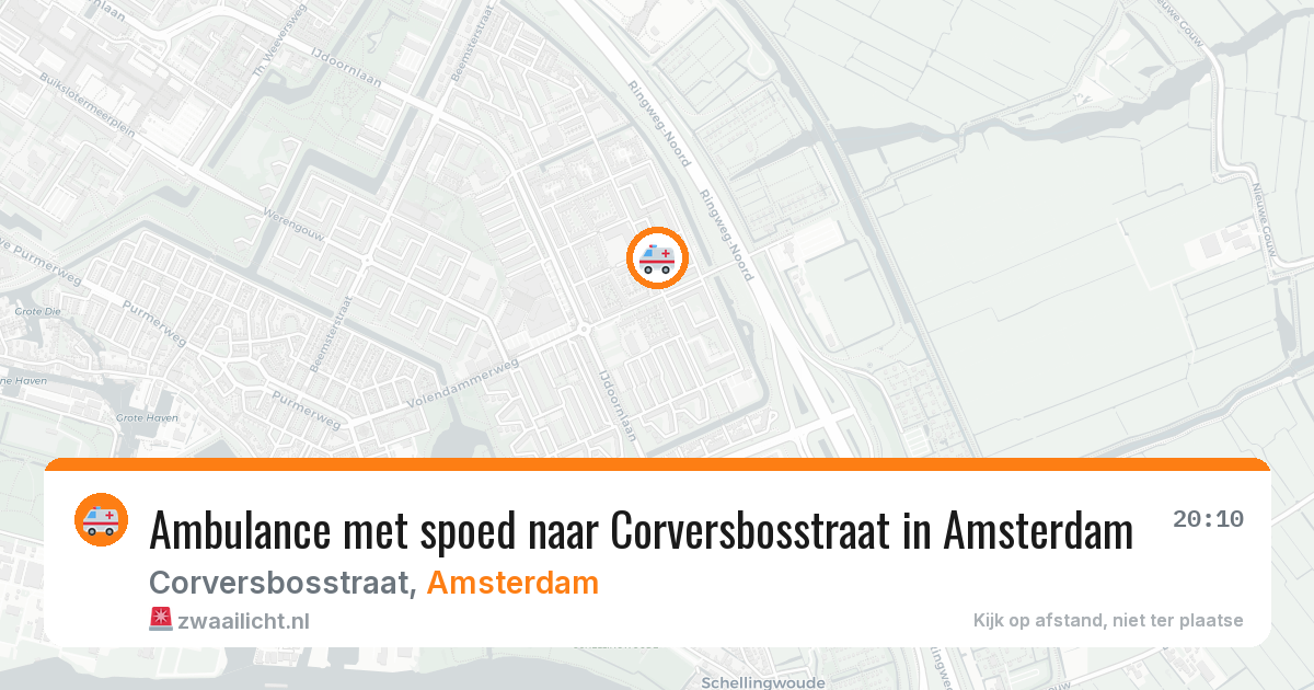Ambulance met spoed naar Corversbosstraat in Amsterdam — 30 mei 2026