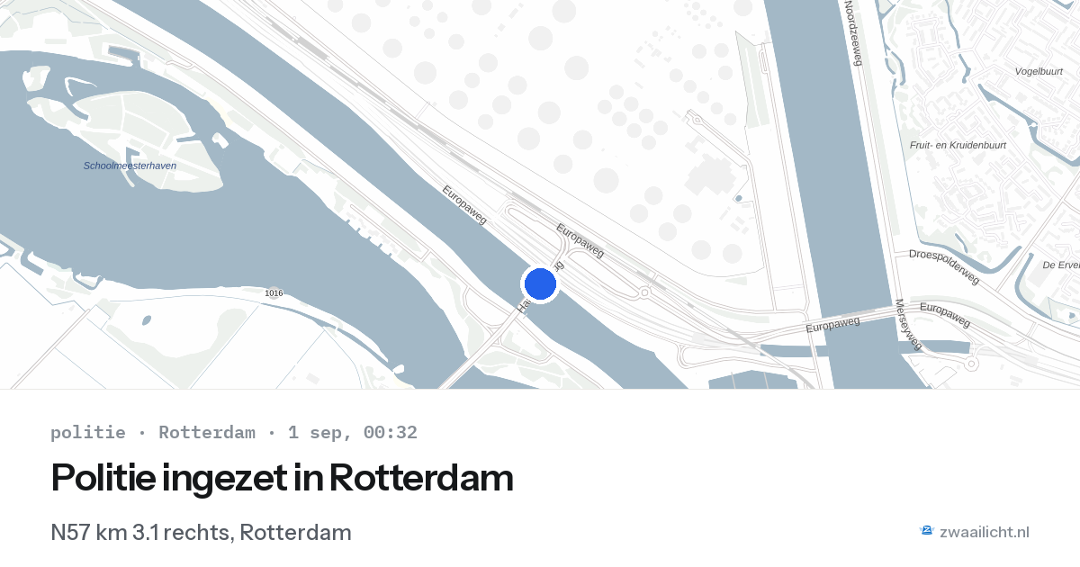 Politie ingezet in Rotterdam — 31 aug 2026 | 🚨 Zwaailicht.nl