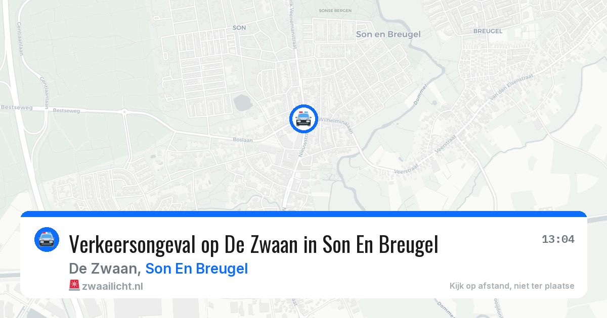 Verkeersongeval op De Zwaan in Son En Breugel — 22 apr 2026