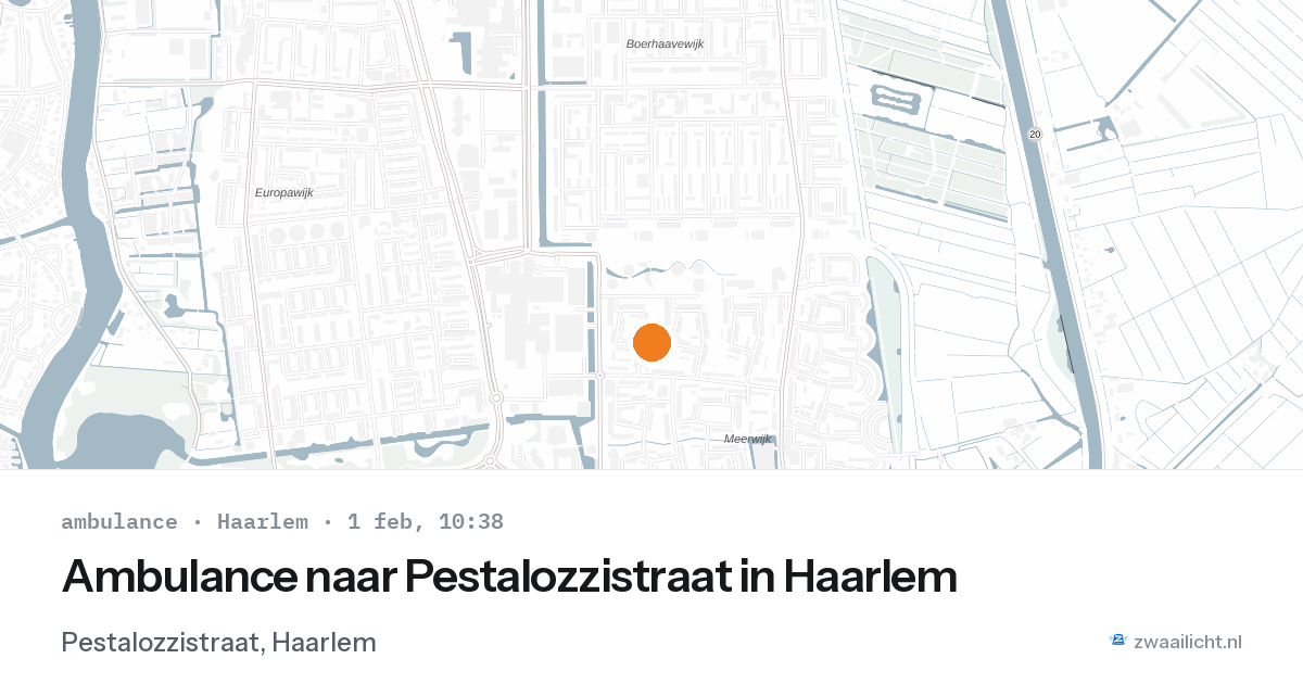 Ambulance naar Pestalozzistraat in Haarlem — 1 feb 2026