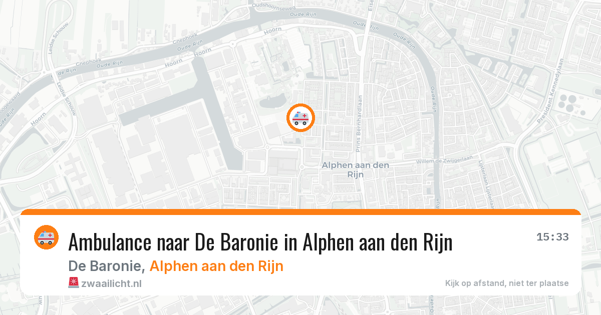 Ambulance naar De Baronie in Alphen aan den Rijn — 25 jul 2026