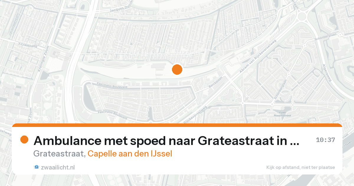 Ambulance met spoed naar Grateastraat in Capelle aan den IJssel — 21 aug 2026
