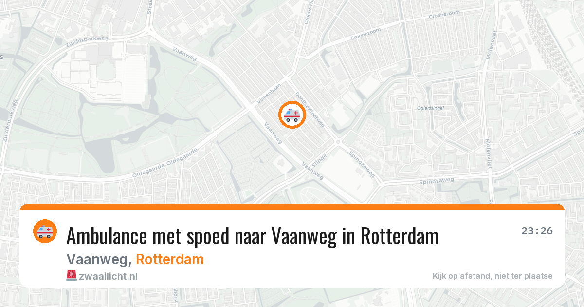 Ambulance met spoed naar Vaanweg in Rotterdam — 6 apr 2026