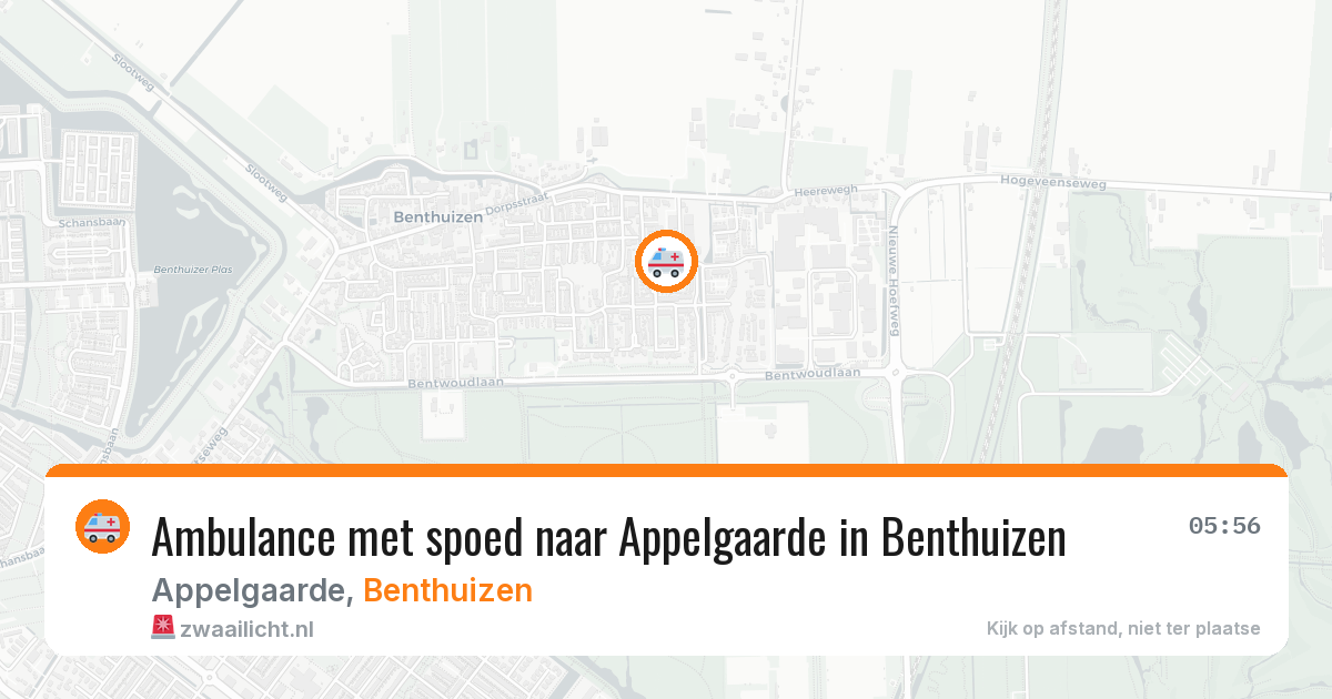 Ambulance met spoed naar Appelgaarde in Benthuizen — 1 jul 2026