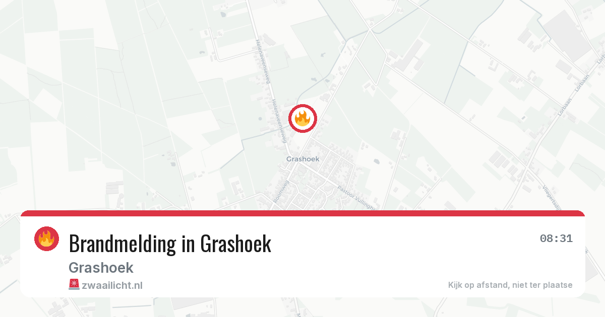 Brandmelding in Grashoek — 8 jul 2026