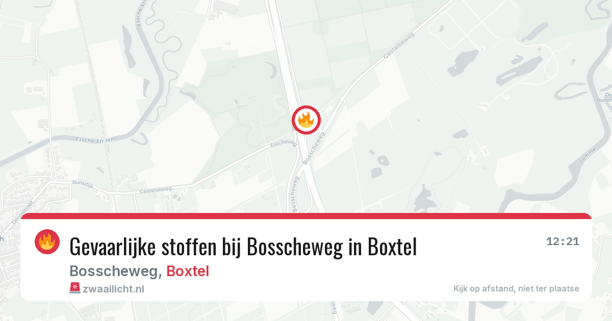 Gevaarlijke stoffen bij Bosscheweg in Boxtel — 23 jul 2026
