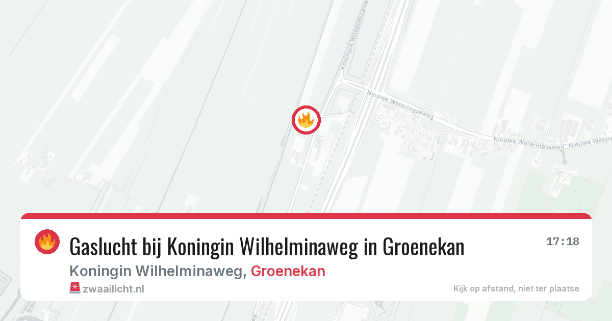 Gaslucht bij Koningin Wilhelminaweg in Groenekan — 28 jul 2026