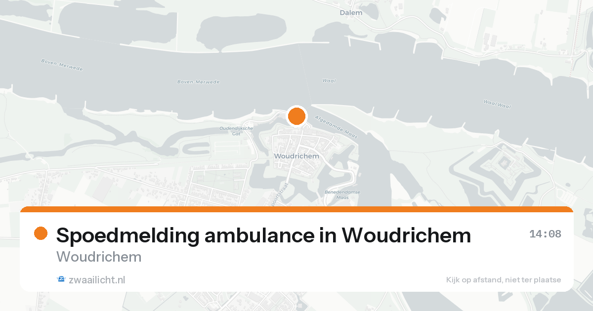 Spoedmelding ambulance in Woudrichem — 6 jun 2026