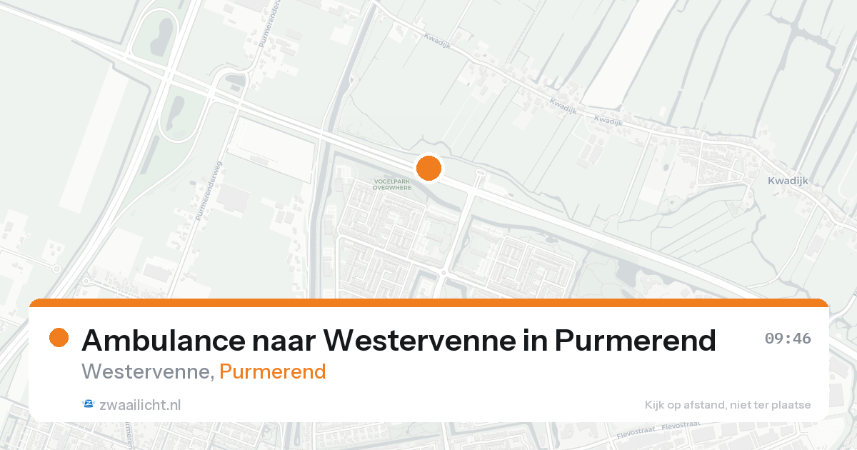 Ambulance naar Westervenne in Purmerend — 21 aug 2026