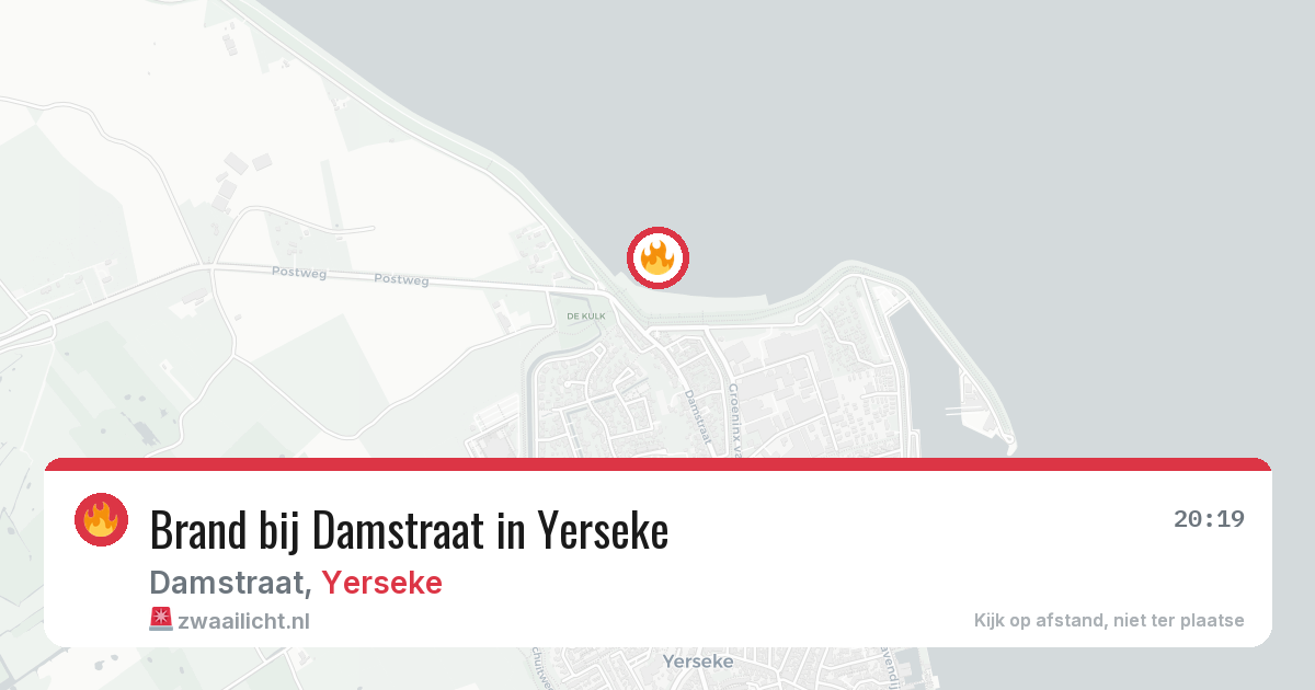 Brand bij Damstraat in Yerseke — 1 aug 2026