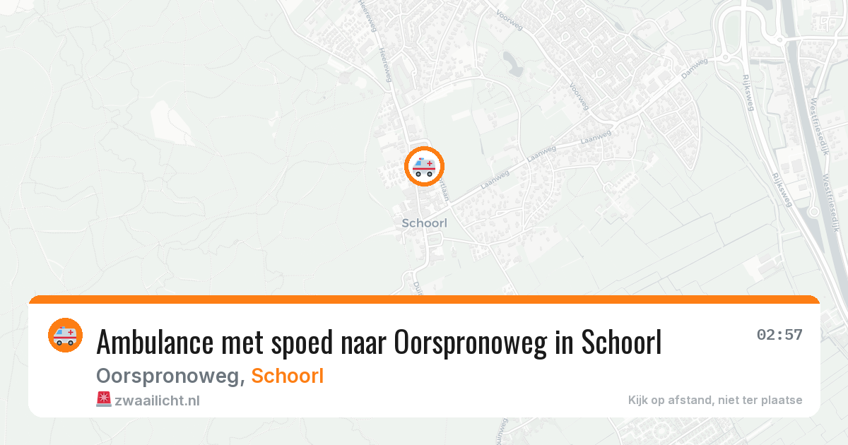 Ambulance met spoed naar Oorspronoweg in Schoorl — 1 jul 2026