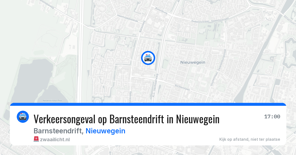 Verkeersongeval op Barnsteendrift in Nieuwegein — 10 aug 2026