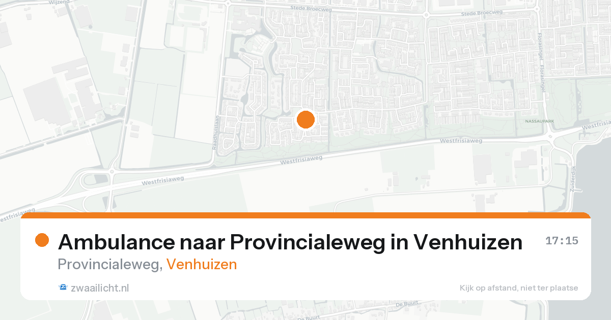 Ambulance naar Provincialeweg in Venhuizen — 15 aug 2026