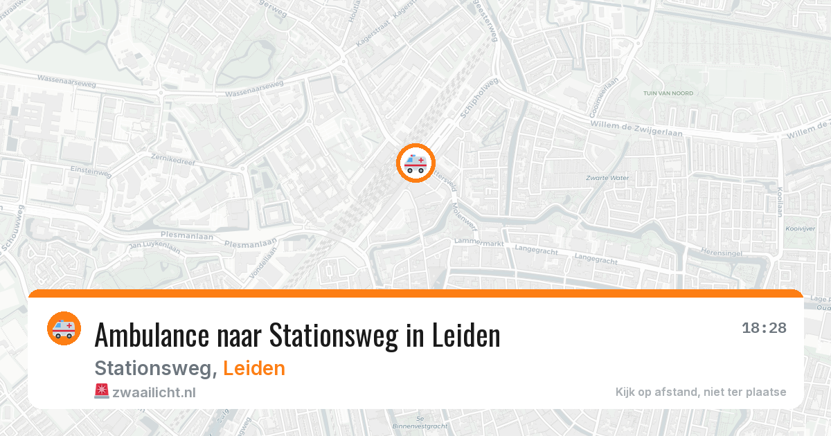 Ambulance naar Stationsweg in Leiden — 1 apr 2026