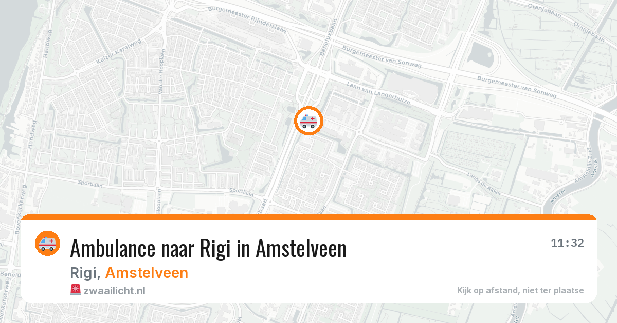 Ambulance naar Rigi in Amstelveen — 5 jul 2026
