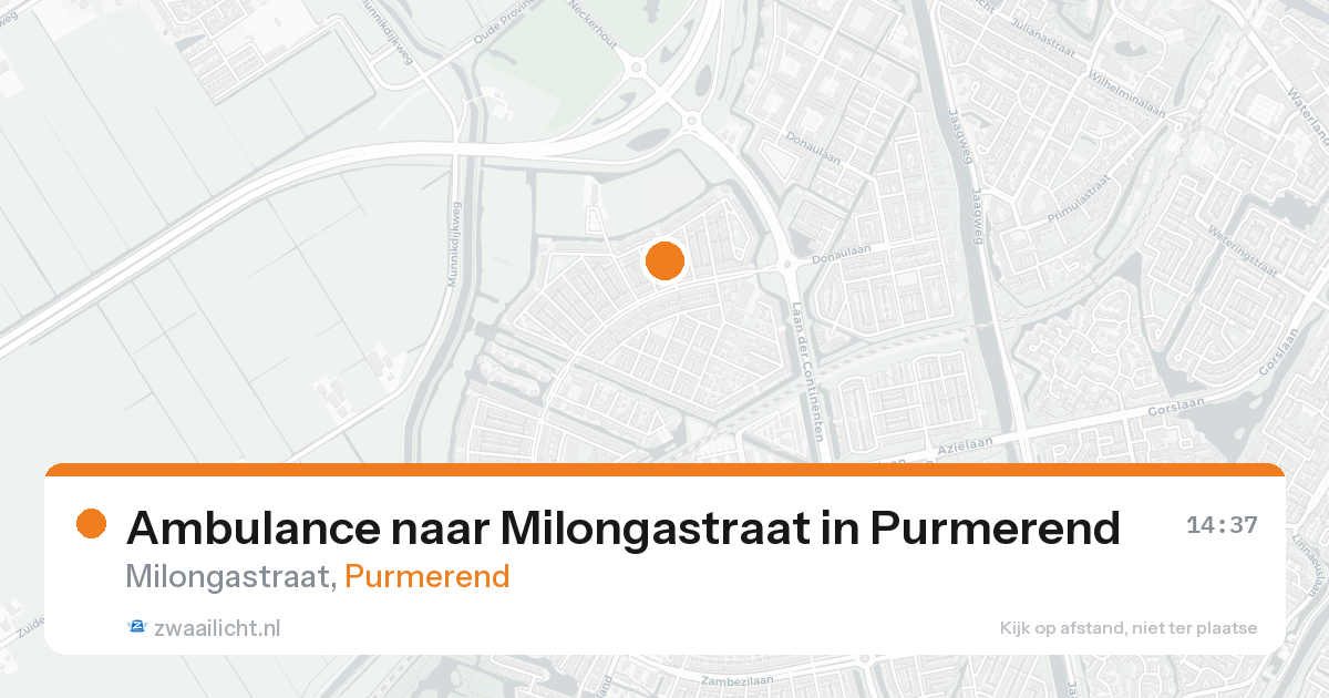 Ambulance naar Milongastraat in Purmerend — 7 feb 2026