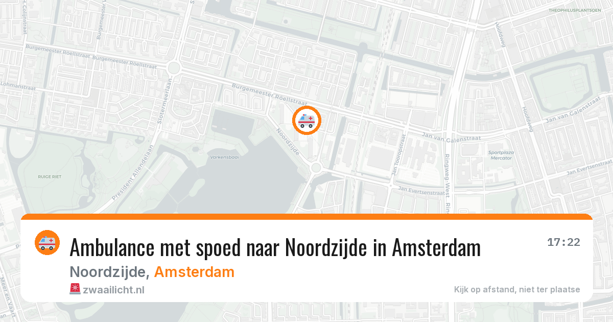 Ambulance met spoed naar Noordzijde in Amsterdam — 27 jun 2026