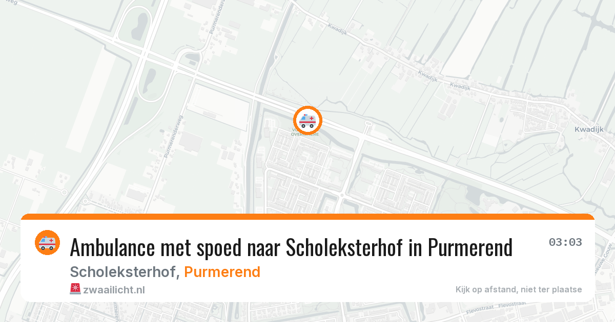 Ambulance met spoed naar Scholeksterhof in Purmerend — 1 jul 2026