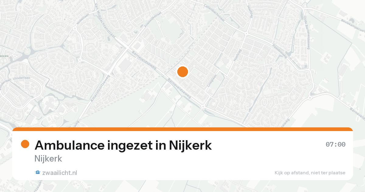 Ambulance ingezet in Nijkerk — 15 aug 2026