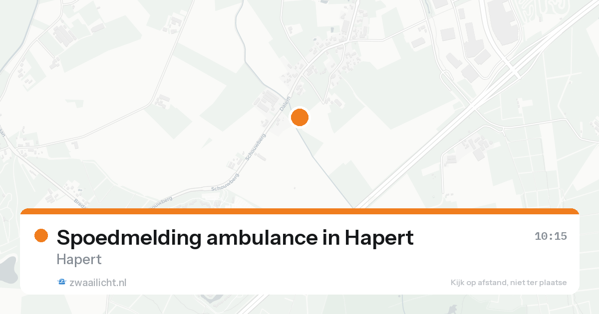 Spoedmelding ambulance in Hapert — 14 aug 2026
