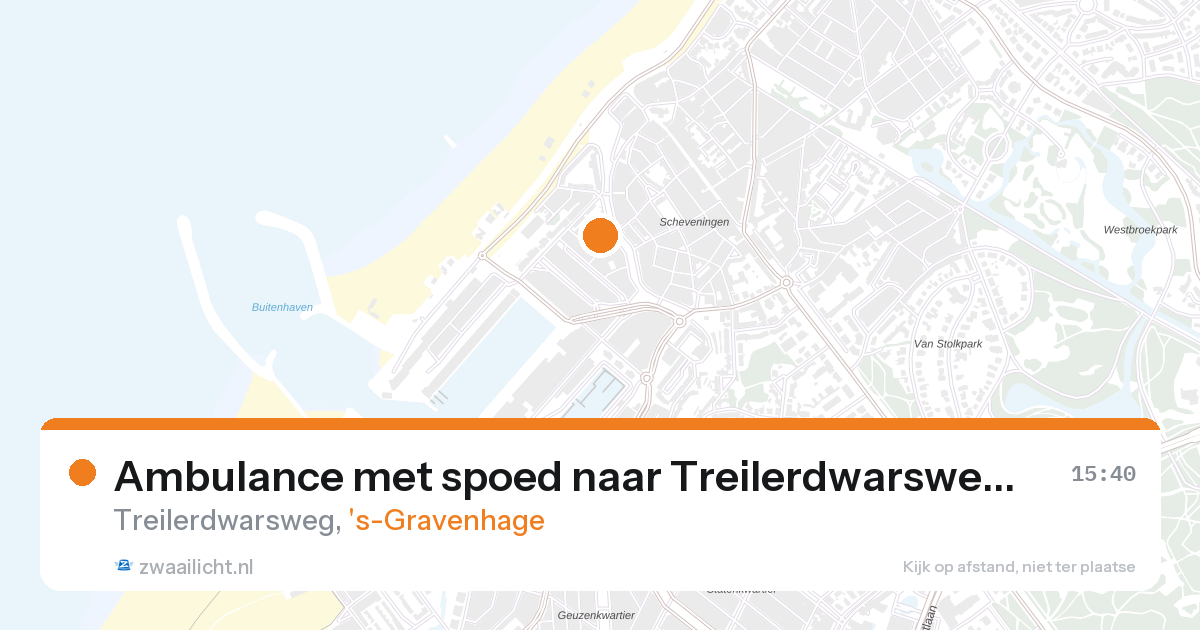Ambulance met spoed naar Treilerdwarsweg in 's-Gravenhage — 27 aug 2026