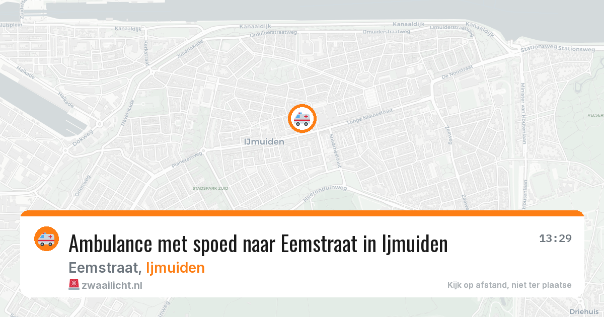 Ambulance met spoed naar Eemstraat in Ijmuiden — 3 aug 2026