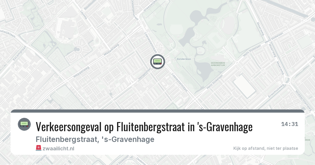 Verkeersongeval op Fluitenbergstraat in 's-Gravenhage — 10 feb 2026