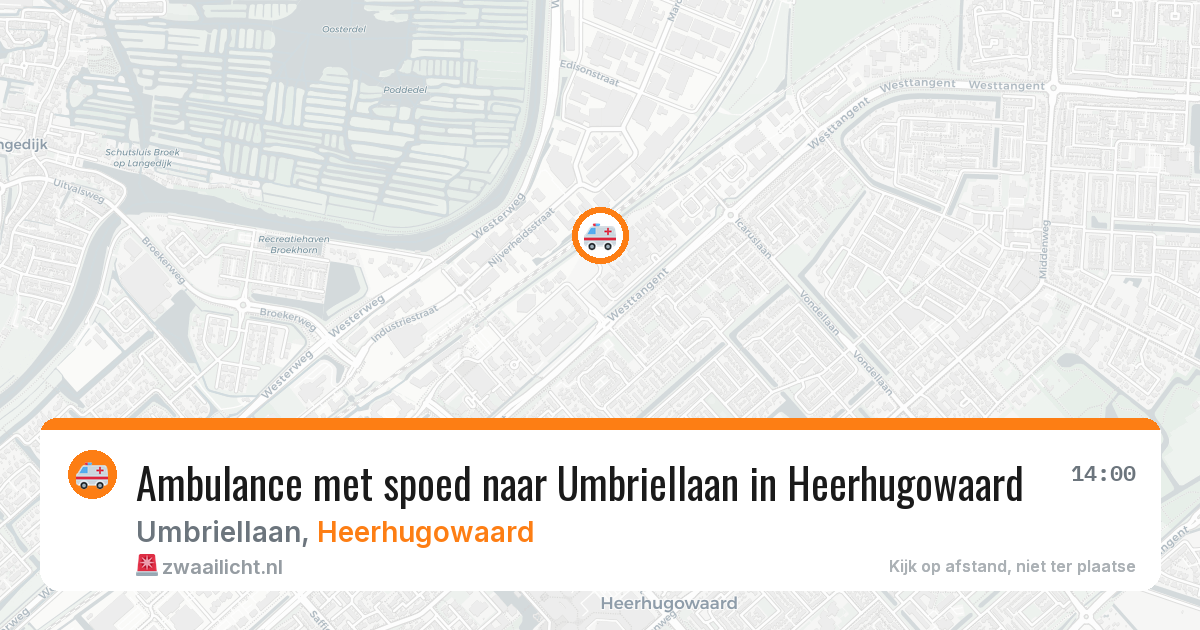 Ambulance met spoed naar Umbriellaan in Heerhugowaard — 25 mrt 2026