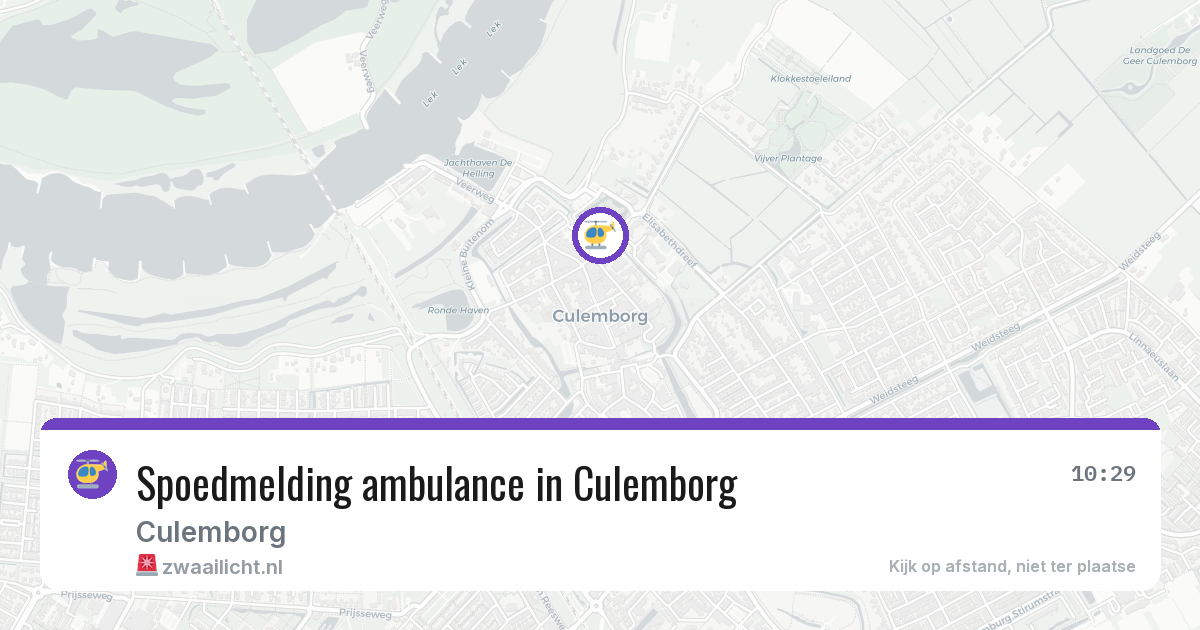 Spoedmelding ambulance in Culemborg — 4 aug 2026