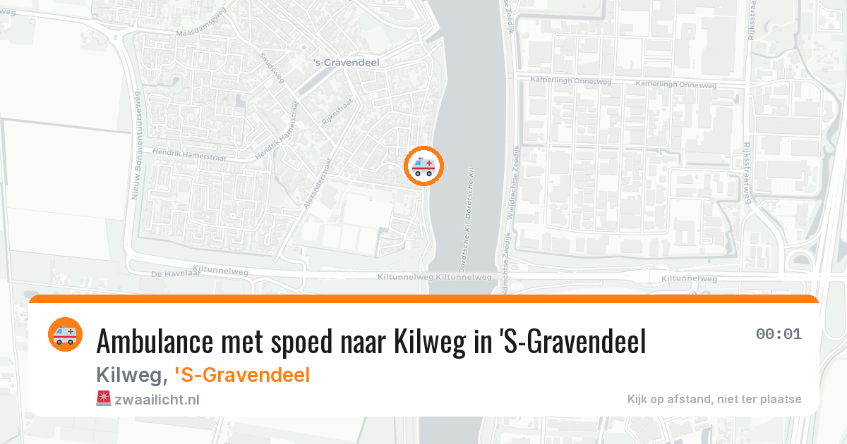 Ambulance met spoed naar Kilweg in 'S-Gravendeel — 16 apr 2026