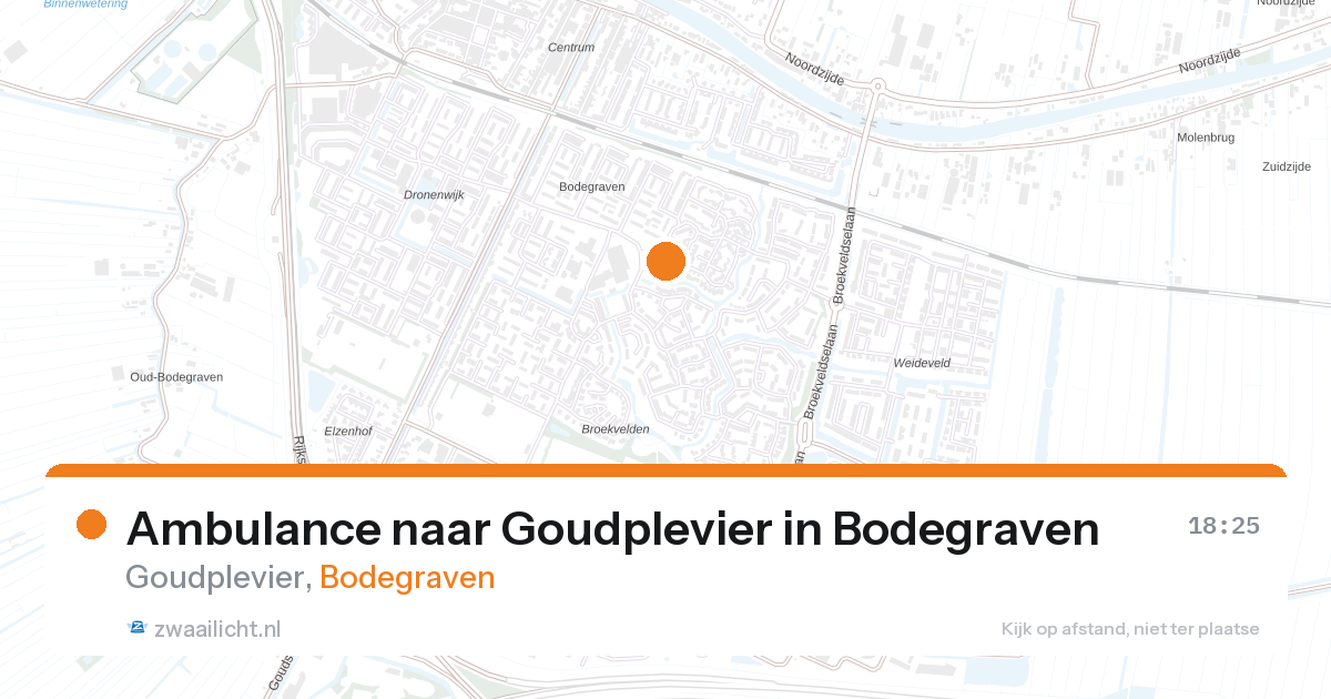 Ambulance naar Goudplevier in Bodegraven — 15 mei 2026