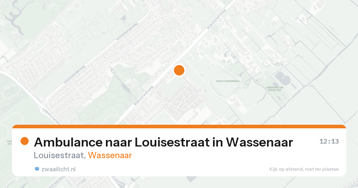 Ambulance naar Louisestraat in Wassenaar — 17 aug 2026