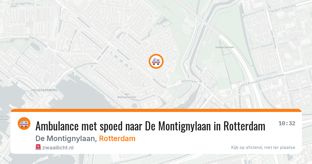 Ambulance met spoed naar De Montignylaan in Rotterdam — 12 jun 2026