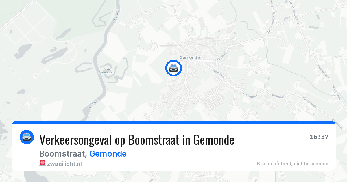 Verkeersongeval op Boomstraat in Gemonde — 28 mei 2026