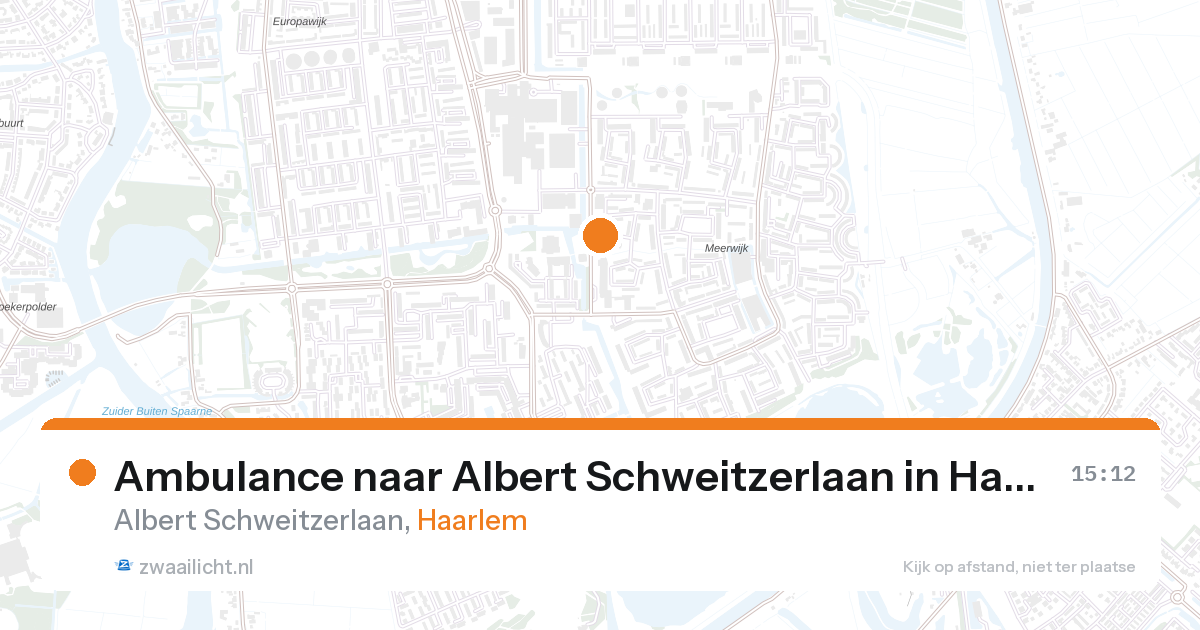 Ambulance naar Albert Schweitzerlaan in Haarlem — 27 aug 2026