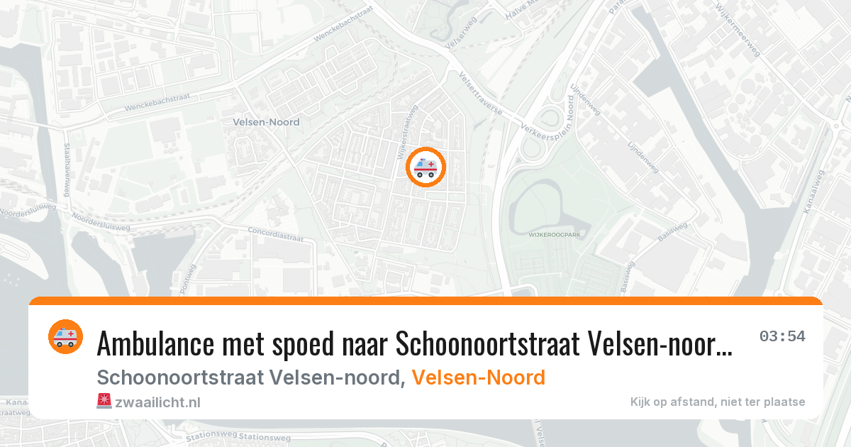 Ambulance met spoed naar Schoonoortstraat Velsen-noord in Velsen-Noord — 28 mrt 2026