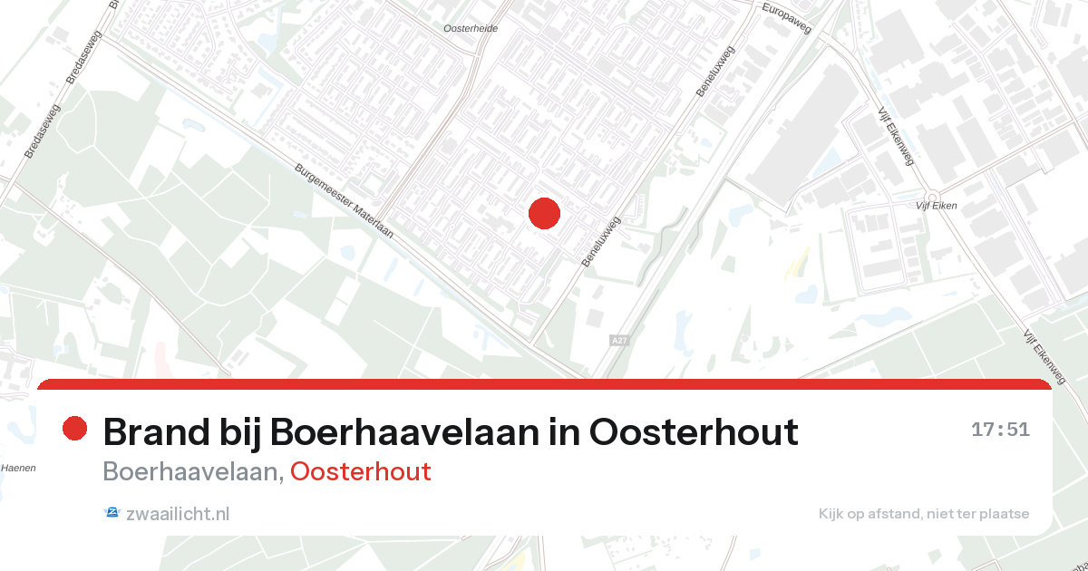 Brand bij Boerhaavelaan in Oosterhout — 5 mrt 2026