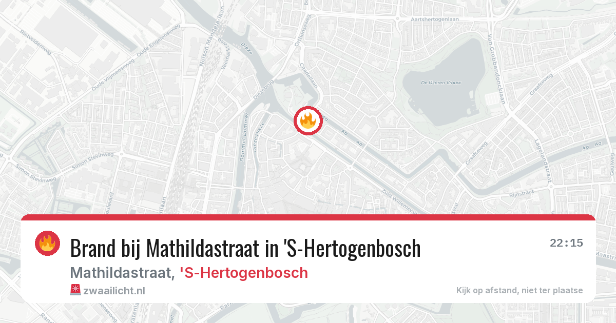 Brand bij Mathildastraat in 'S-Hertogenbosch — 6 jul 2026