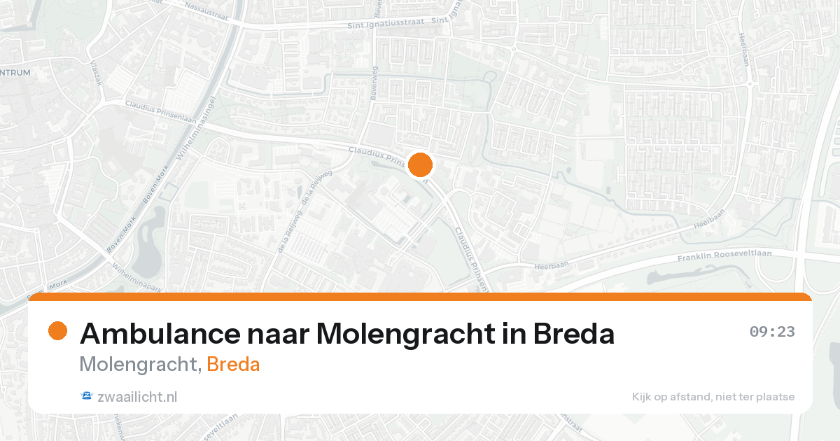 Ambulance naar Molengracht in Breda — 17 aug 2026