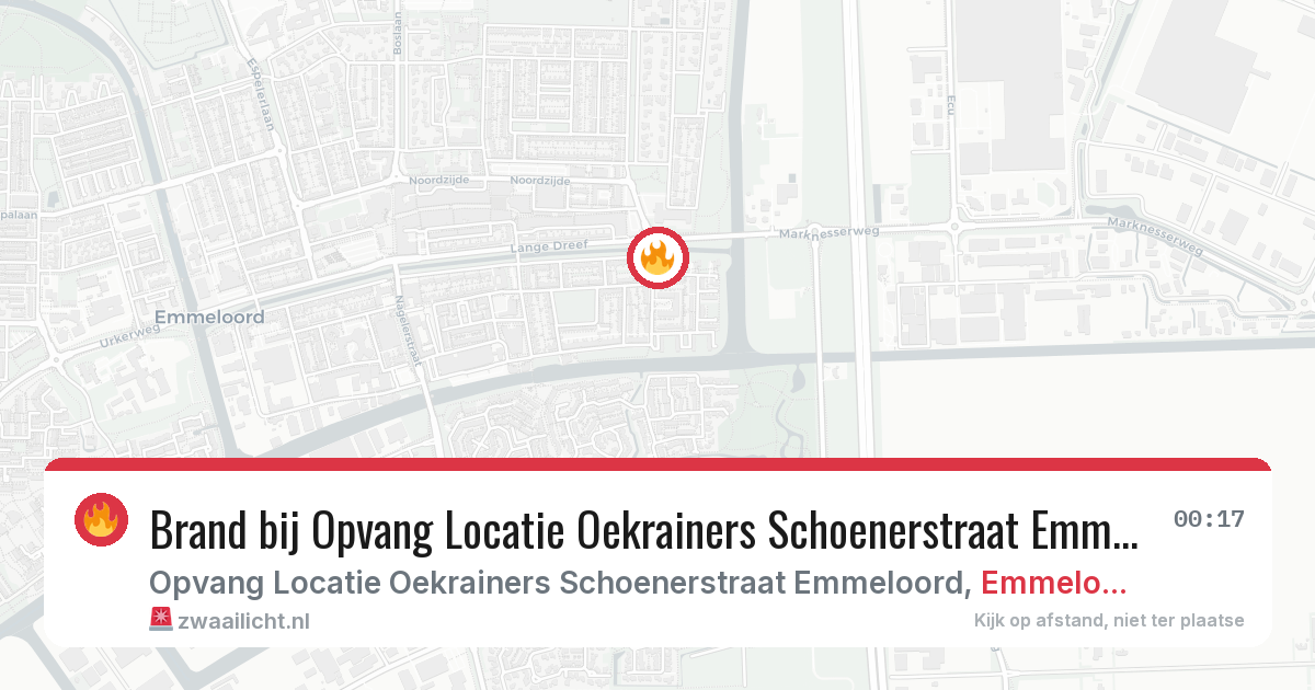 Brand bij Opvang Locatie Oekrainers Schoenerstraat Emmeloord in Emmeloord — 25 jun 2026
