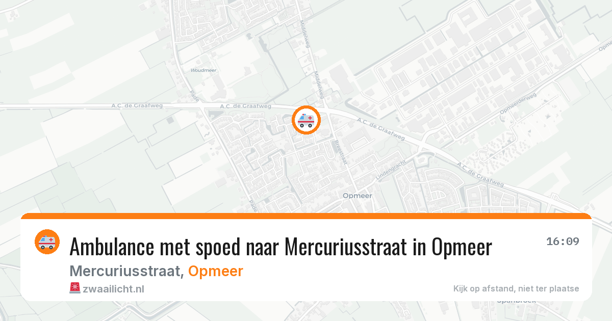 Ambulance met spoed naar Mercuriusstraat in Opmeer — 9 jul 2026