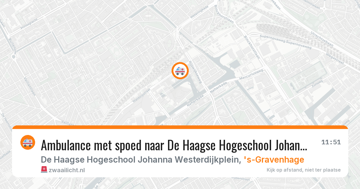 Ambulance met spoed naar De Haagse Hogeschool Johanna Westerdijkplein in 's-Gravenhage — 5 feb 2026