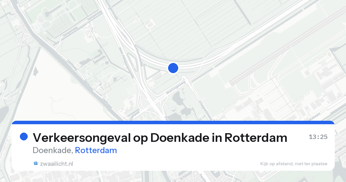 Verkeersongeval op Doenkade in Rotterdam — 15 aug 2026