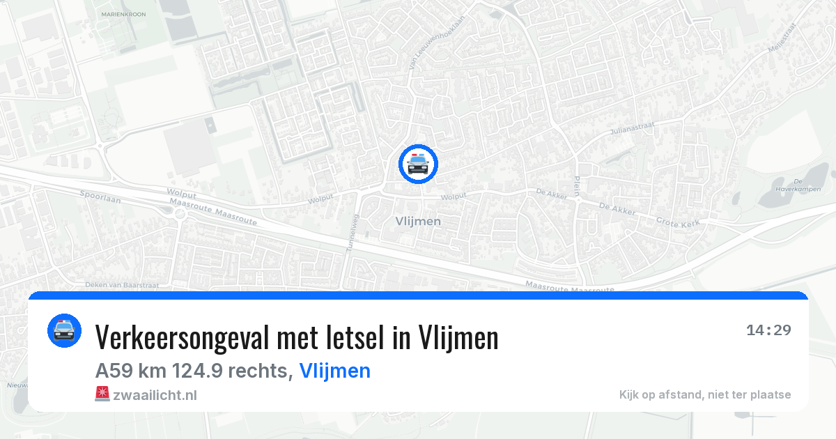 Verkeersongeval met letsel in Vlijmen — 13 mei 2026