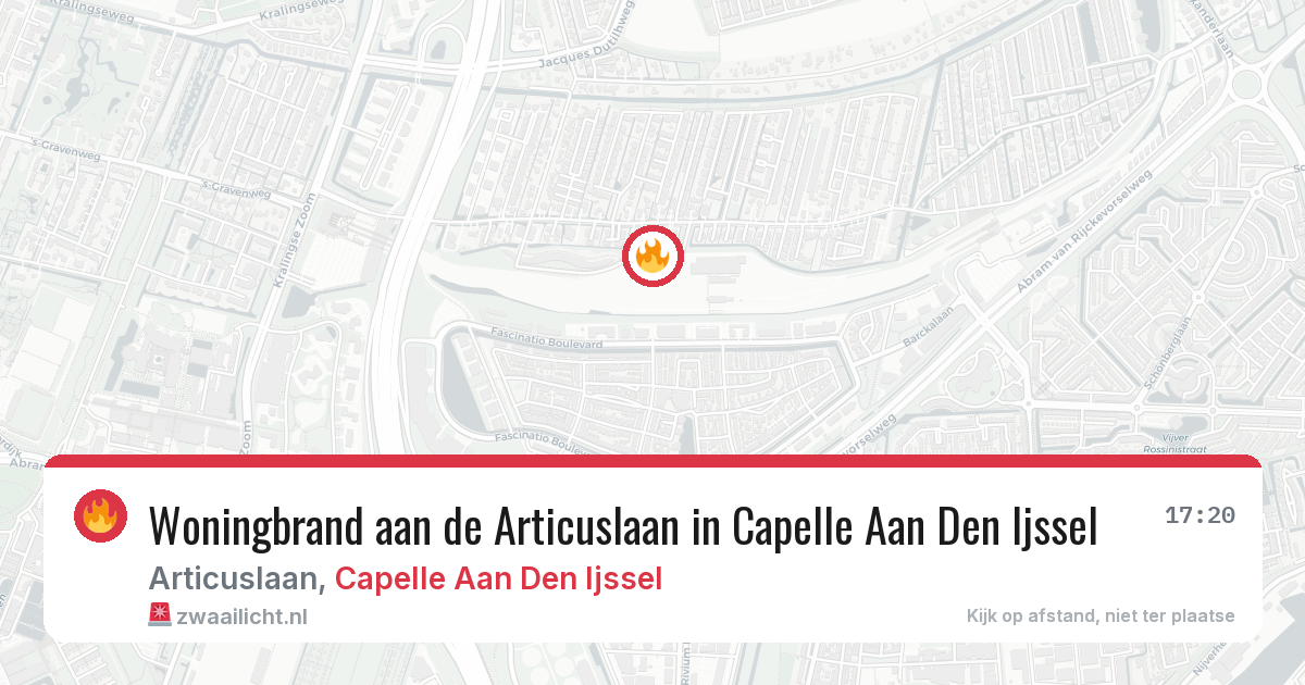 Woningbrand aan de Articuslaan in Capelle Aan Den Ijssel — 2 jul 2026