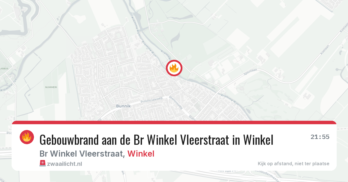 Gebouwbrand aan de Br Winkel Vleerstraat in Winkel — 2 feb 2026