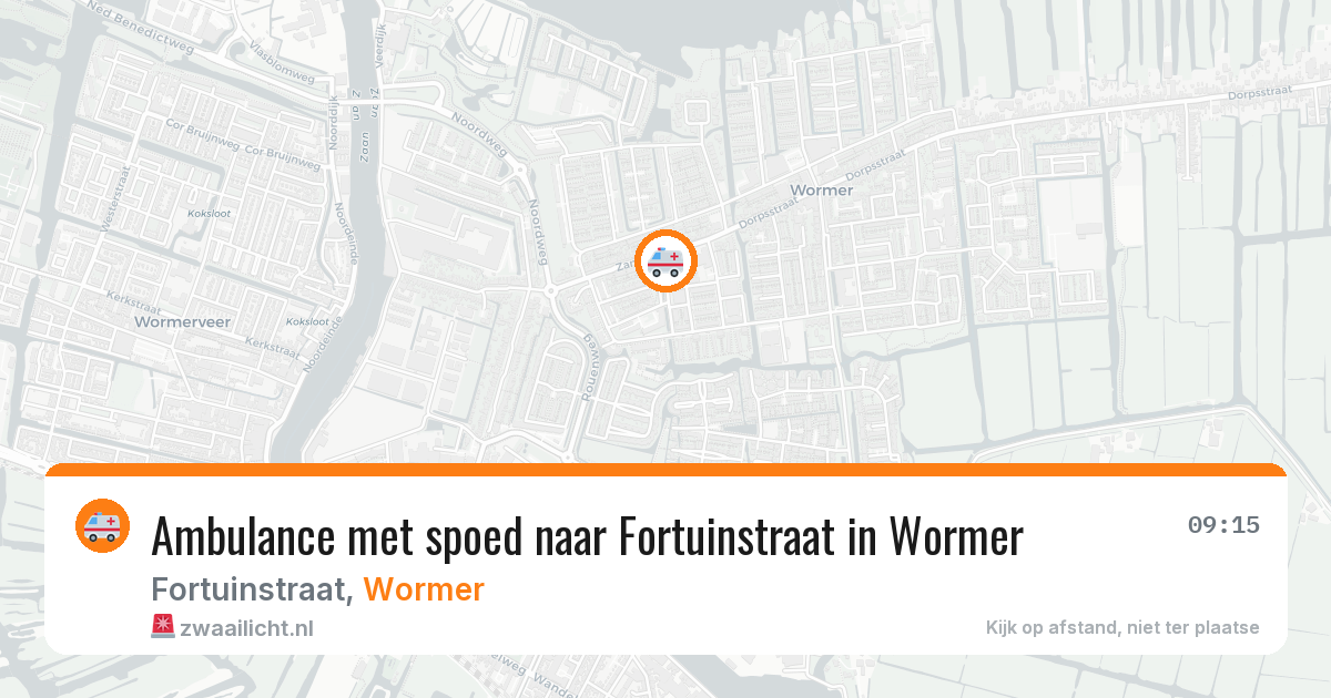 Ambulance met spoed naar Fortuinstraat in Wormer — 6 mei 2026
