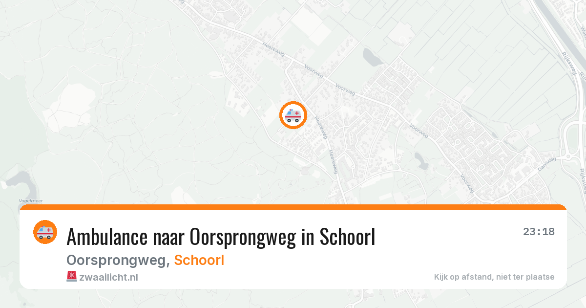 Ambulance naar Oorsprongweg in Schoorl — 1 aug 2026